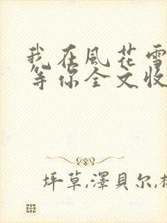 我在风花雪月里等你全文收听