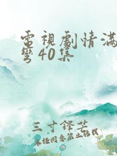 电视剧情满九道弯40集