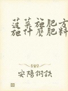 菠菜施肥方法,施什么肥料好?
