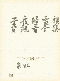 子夜归电视剧免费观看全集38高清