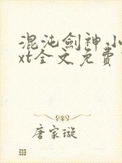 混沌剑神小说txt全文免费下载