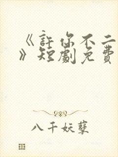 《许你不二之臣》短剧免费播放全集