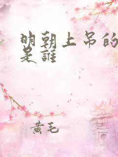 明朝上吊的皇上是谁