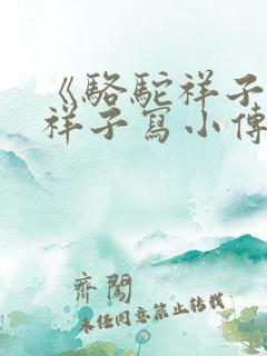 《骆驼祥子》给祥子写小传