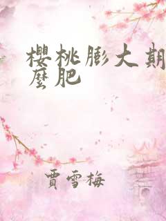 樱桃膨大期施什么肥