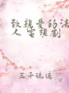 致亲爱的法官大人 电视剧