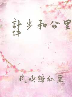 计步和公里的软件