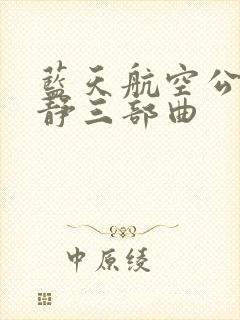 蓝天航空公司王静三部曲