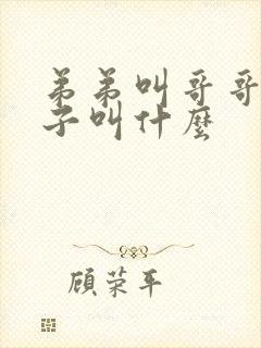 弟弟叫哥哥的孩子叫什么