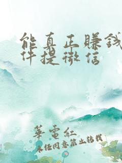 能真正赚钱的软件提微信