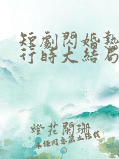 短剧闪婚热恋进行时大结局