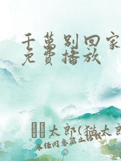 千万别回家电影免费播放