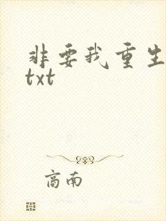 非要我重生是吧txt