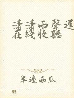 潇潇雨声迟小说在线收听