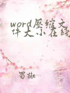 word压缩文件大小在线免费