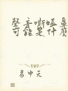 声音嘶哑鼻音重可能是什么原因