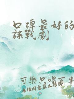 口碑最好的十部谍战剧