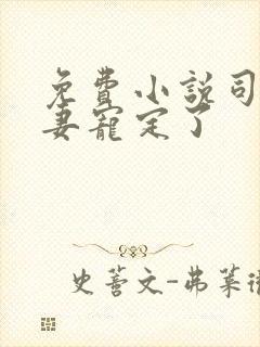 免费小说司少甜妻宠定了