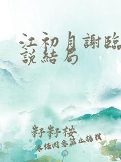 江初月谢临渊小说结局