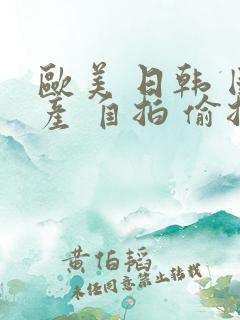 欧美 日韩 国产 自拍 偷拍