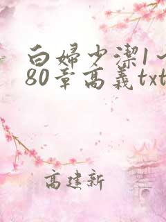 白妇少洁1~180章高义txt 白妇少洁1~180章高义txt