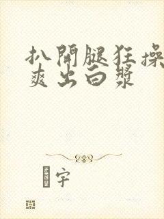 扒开腿狂操女人爽出白浆