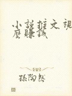 小说推文视频怎么赚钱