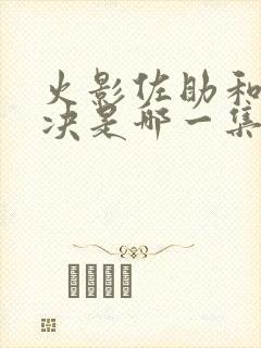 火影佐助和鼬对决是哪一集