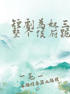 短剧为奴三年后整个侯府跪着求我原谅全集