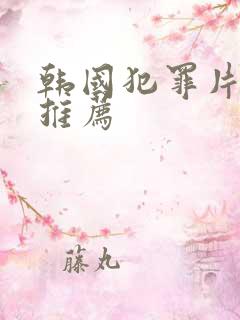 韩国犯罪片电影推荐