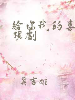 给你我的喜欢电视剧