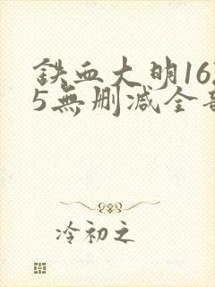 铁血大明1625无删减全部章节