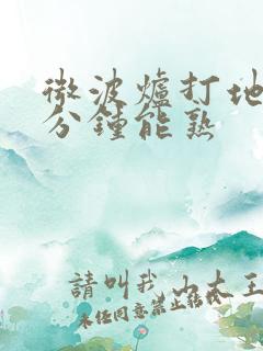 微波炉打地瓜几分钟能熟
