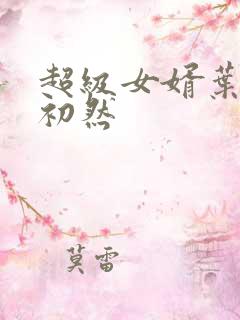 超级女婿叶辰萧初然