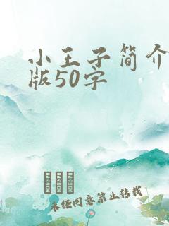 小王子简介英文版50字