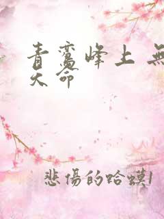 青鸾峰上 无敌天命