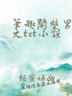 笔趣阁双男高干文txt小说