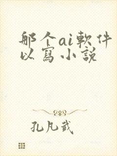 那个ai软件可以写小说