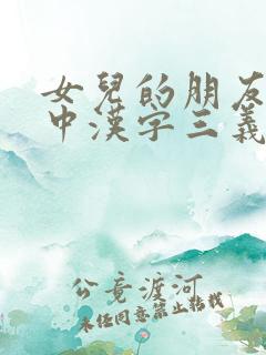 女儿的朋友70中汉字三义