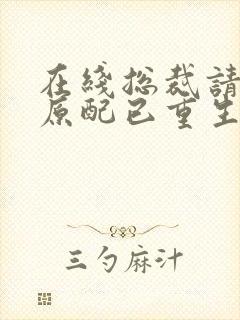 在线总裁请勿扰原配已重生小说免费
