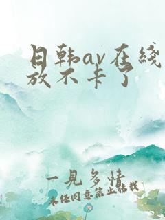 日韩av在线播放不卡了
