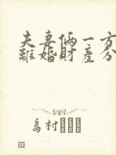 夫妻俩一方出轨离婚财产分割