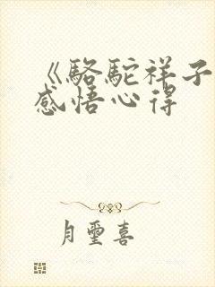 《骆驼祥子》的感悟心得