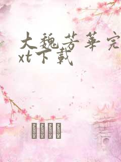 大魏芳华完本txt下载