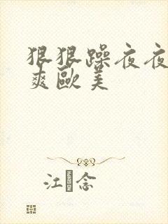 狠狠躁夜夜躁人爽欧美