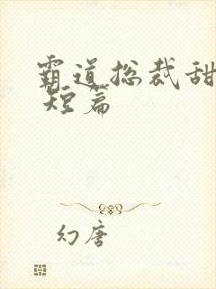 霸道总裁甜宠文 短篇