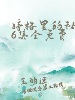 暗格里的秘密26集全免费