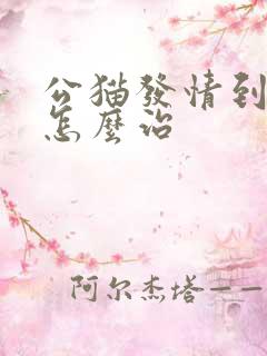 公猫发情到处尿怎么治
