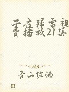 子夜归电视剧免费播放21集