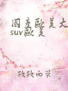 国产欧美大尺寸suv欧美